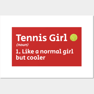 Tennis Girl - Dictionary Style Posters and Art